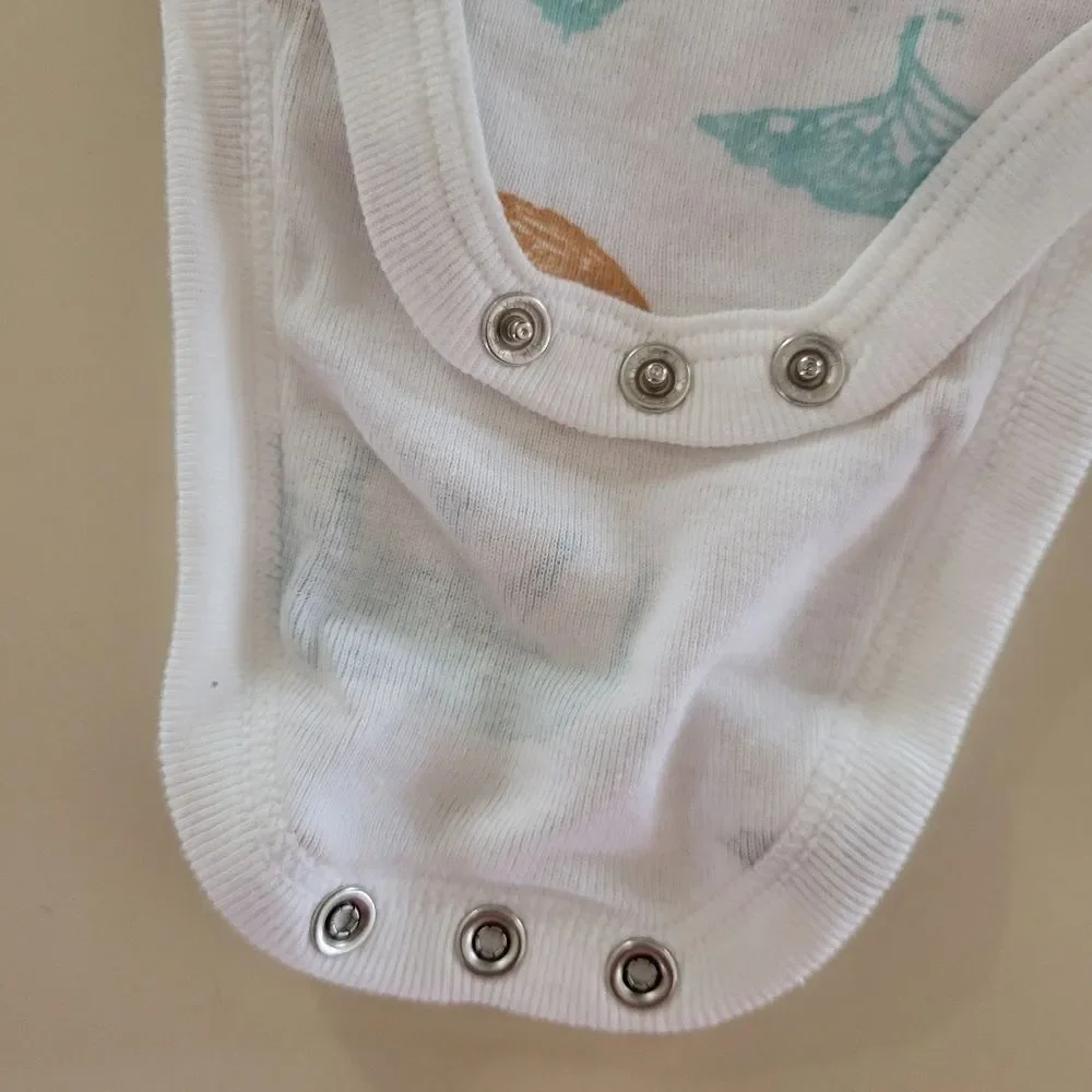 Cloud Island™ Blue Safari Short Sleeve Bodysuit 4pk Newborn